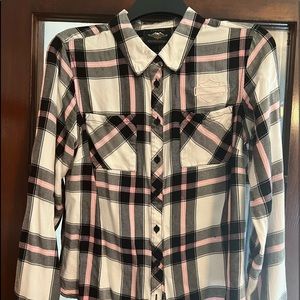 Harley Davidson Womens long sleeve plaid shirt